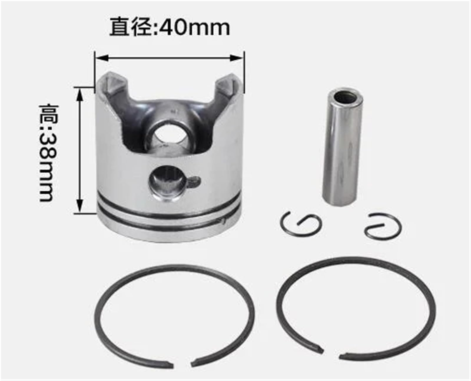NB411 zestaw tłoka cylindra 40mm pasuje do Robin Subaru Ec04 CG411 40.2cc kosa kosa Cylinder Liner Koblen zaciski pierścieniowe Pin Assy Strimmer