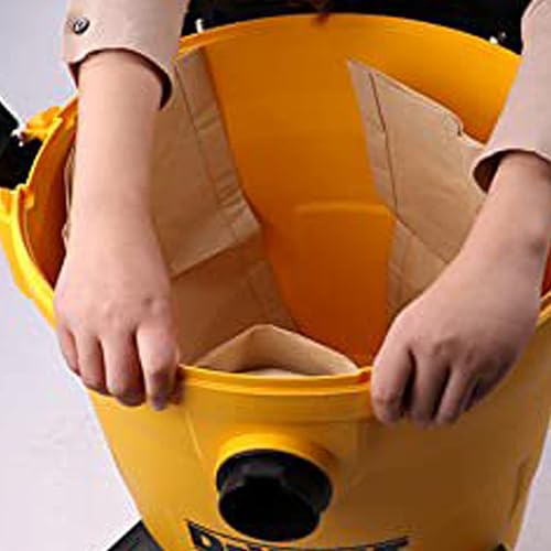 Miniatura 5 de Paquete de 3 bolsas de vacío para aspiradora DEWALT de 6 a 10 galones Shop Vac DXVA19-4101, bolsa de recolección de polvo con filtro para aspiradora