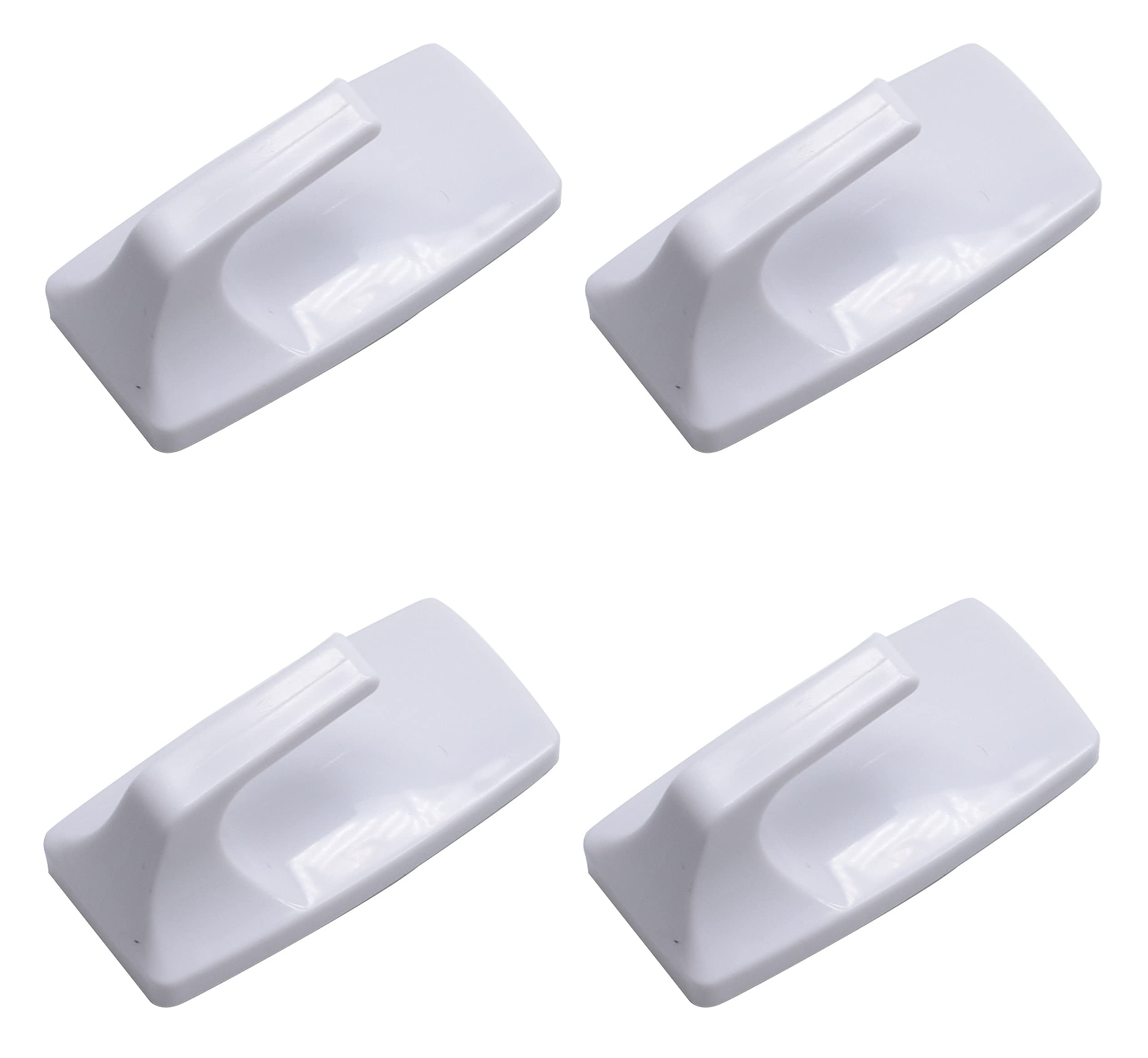 Amtech W8304 4 Piece Rectangular, Removable self-Adhesive Hook Set (2.8cm x 5.2cm)