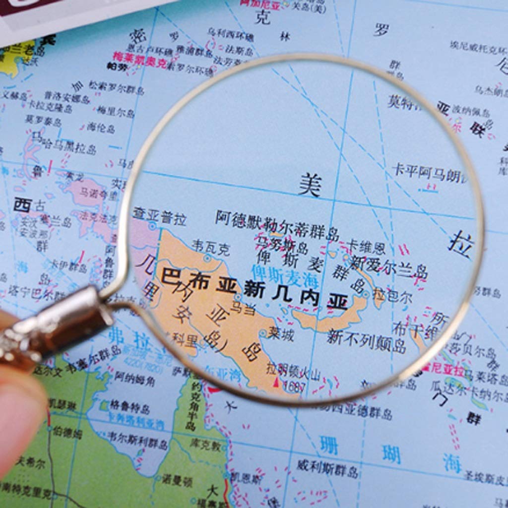 MRKU Lente d'Ingrandimento 4X in Rame Antico Portatile, la Migliore Lente d'Ingrandimento da Lettura per Anziani, degenerazione maculare