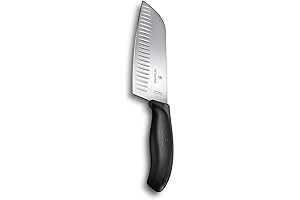 Victorinox Swiss Classic Granton Edge Santoku Kitchen Knife with Fluted Edge