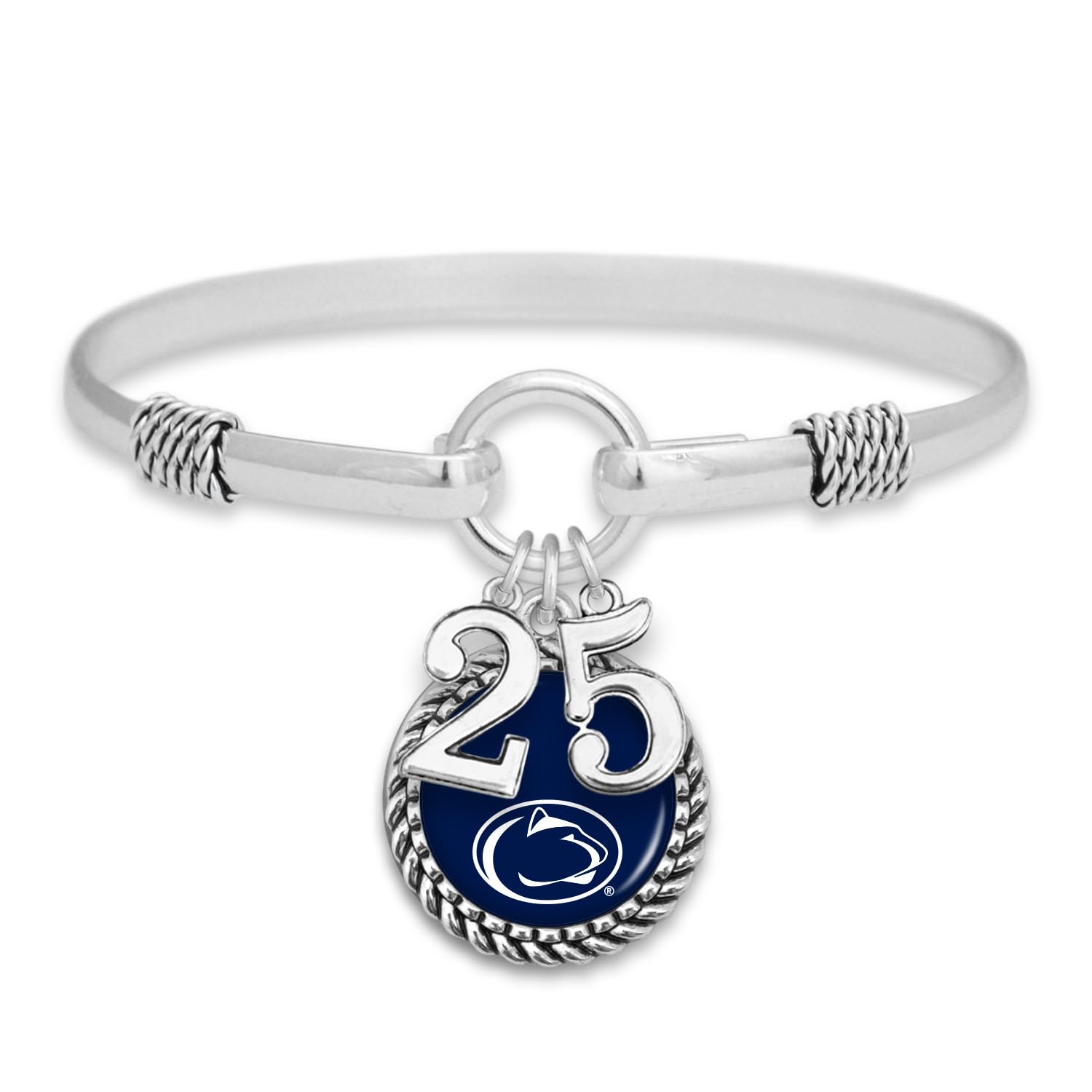 Penn State Graduation Year 2025 Silver Bracelet Jewelry Licensed PSU