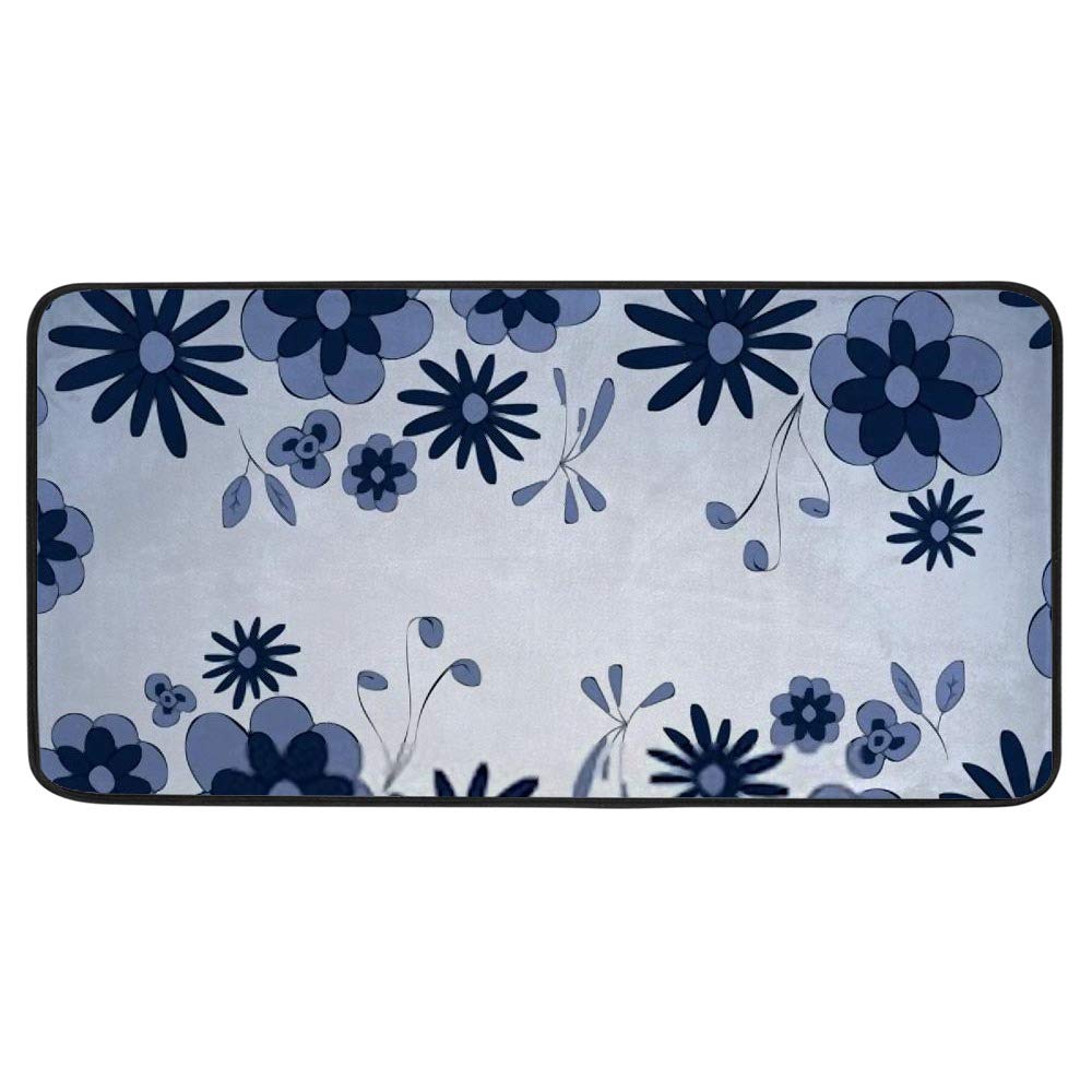 Tapis de cuisine antidérapant floral 100 x 50 cm lavable et confortable pour votre sol