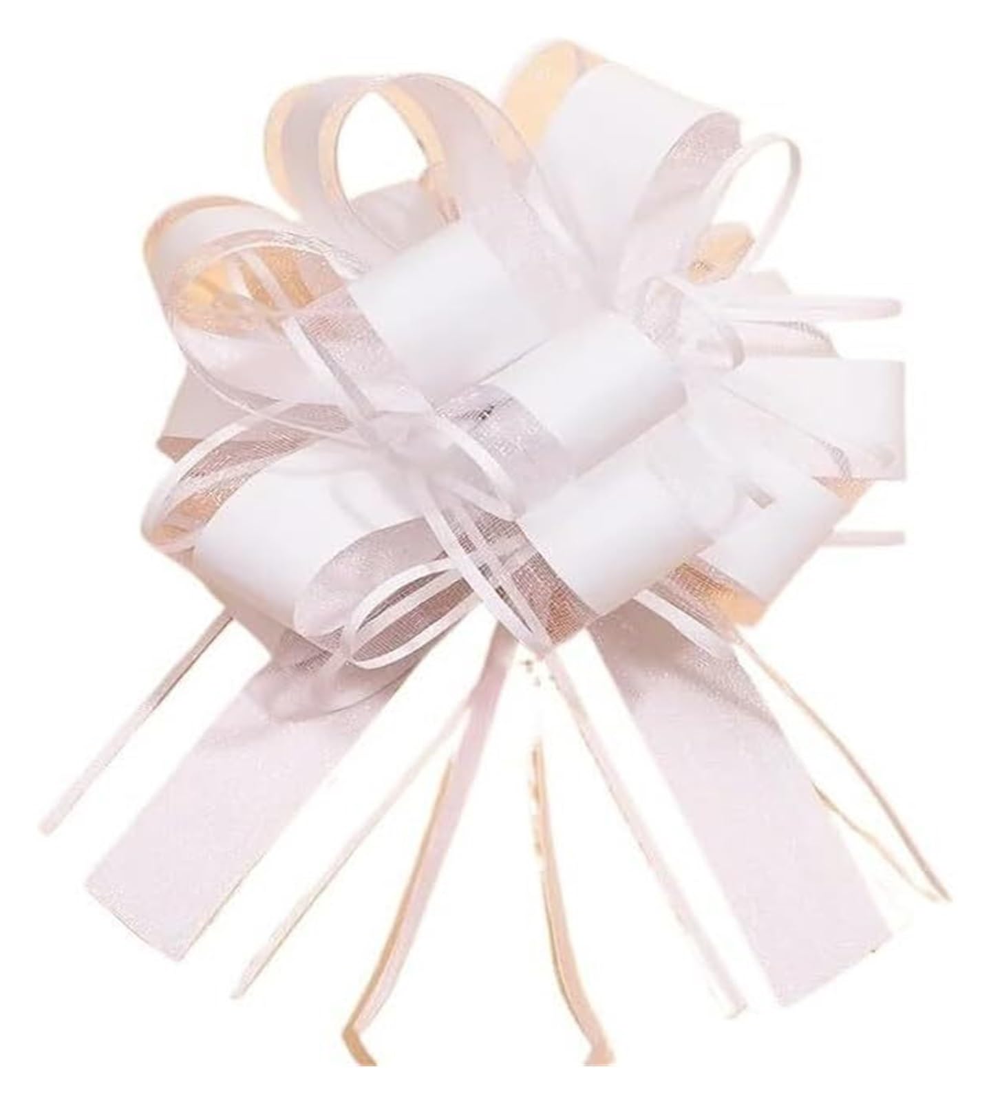 Fiocchi for Nastri Multicolori 20/40 Pezzi Forniture for Confezioni Regalo for Auto, Matrimoni, Feste di Compleanno(White,40PCS)
