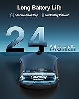 Vista 6 de USB Wireless Mouse for Laptop PC Mac, 2.4GHz Cordless Mouse with 6 Buttons, 5-Level Adjustable 4000 DPI, Ergonomic Portable Optical Computer Mice