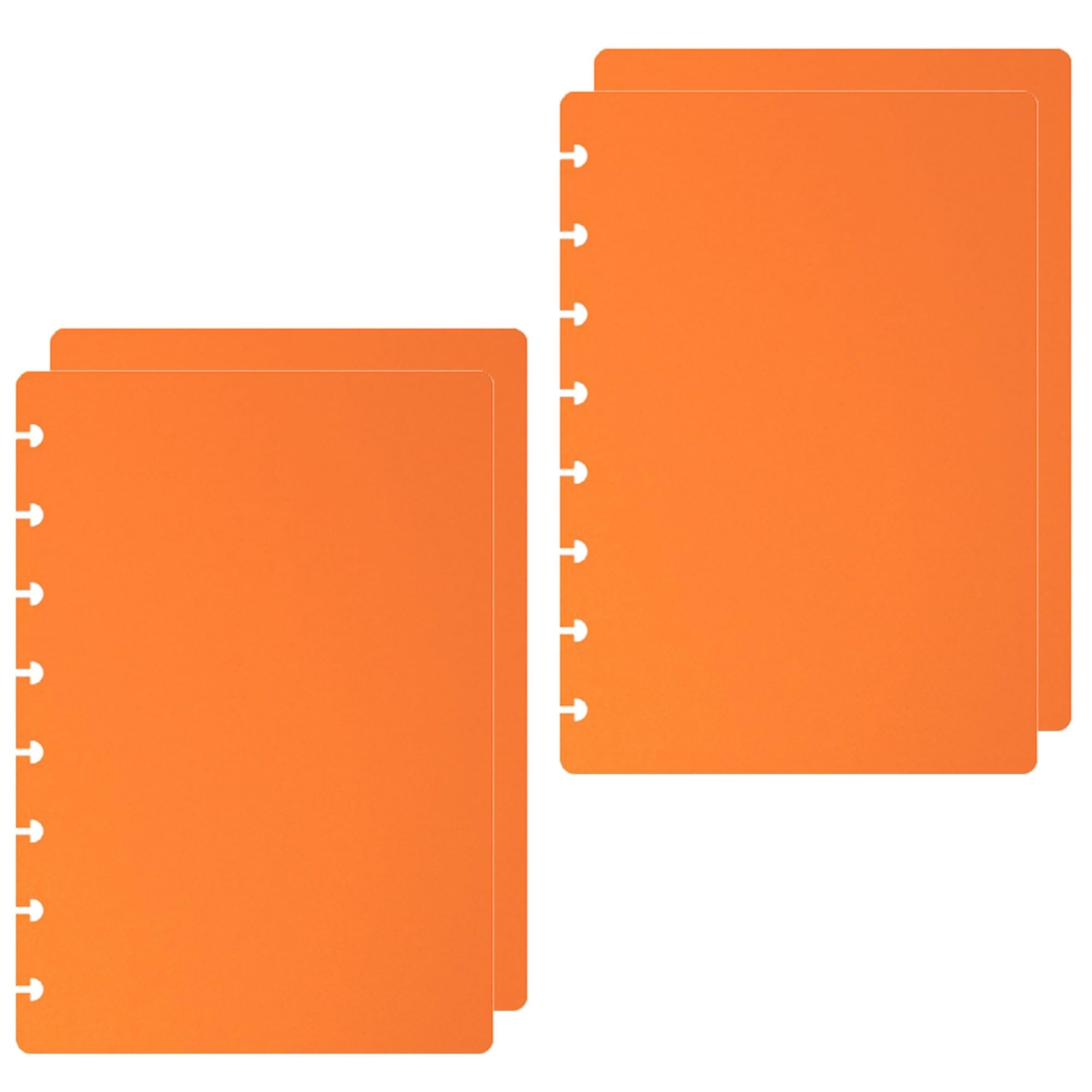 ITSYHPRO 2 Set A5 Disc Planner DIY Cover Discbound Notebook Accessories Candy Colors Compatible for Notebook and Planner(Orange,A5)