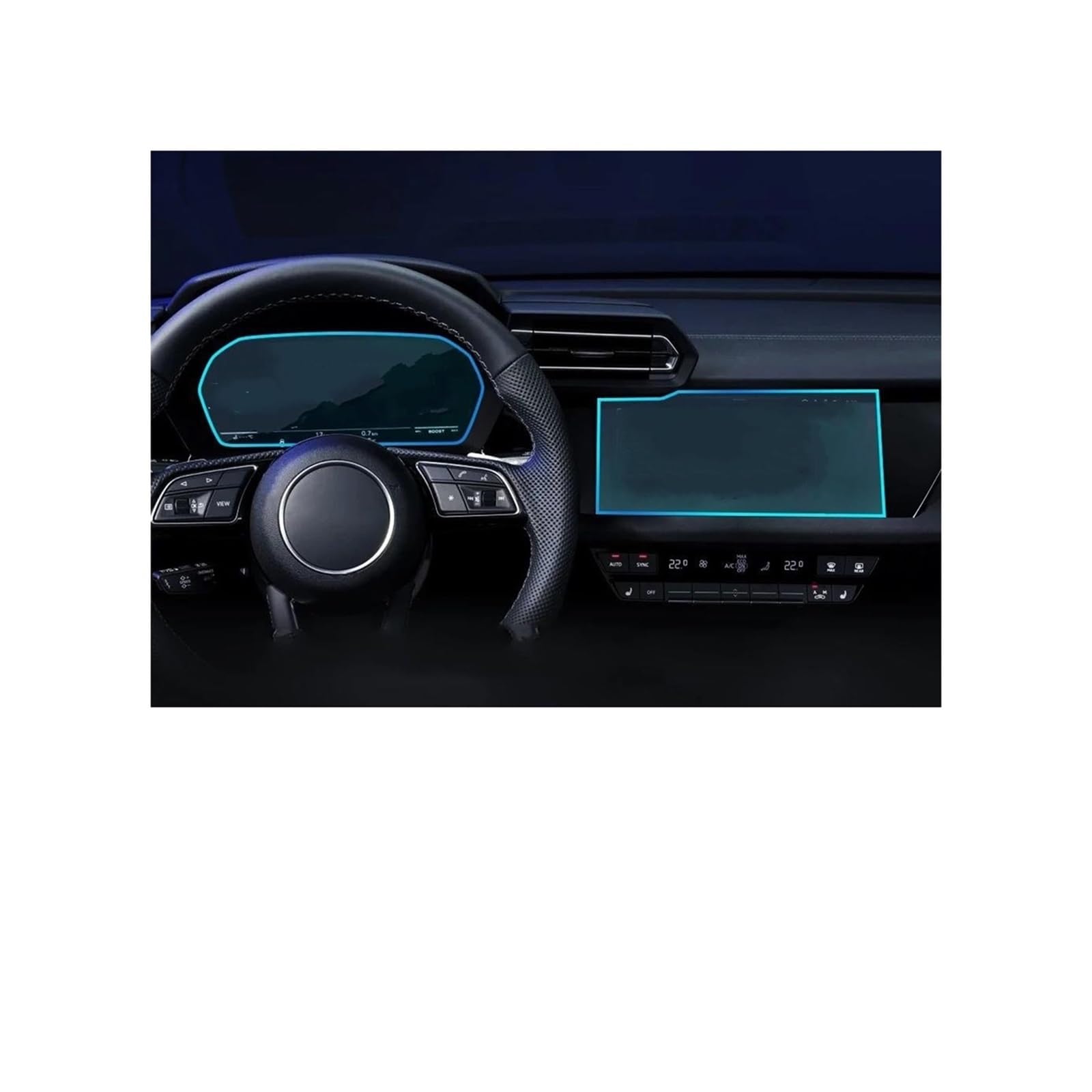Für A3 8Y 2023 2024 10,25 Zoll GPS-Navigation Dashboard Touch Center Display Gehärtetem Glas Schutzfolie(1 set)