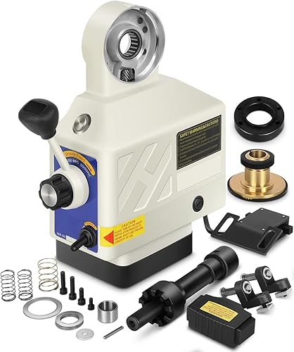 GCCSJ Alimentación de potencia eje Z para fresadora Torque de 460 in-lb, 0-200RPM Fresadora de mesa Alimentación de potencia 110V, para Bridgeport y