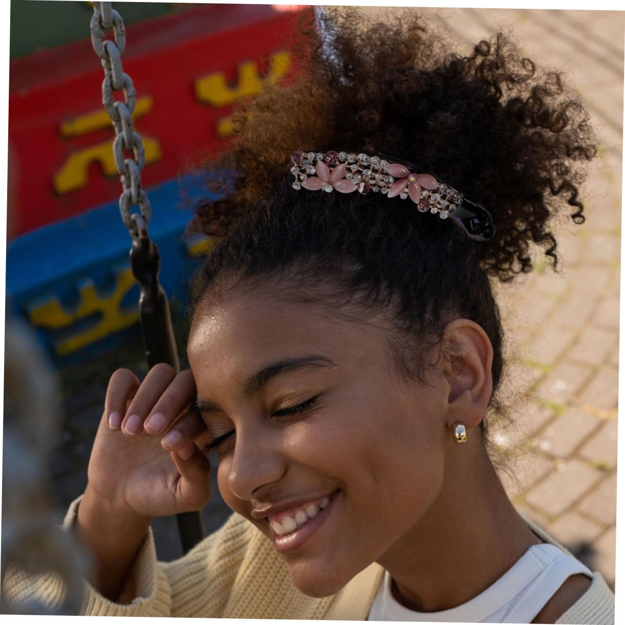 Healeved Sets Elegante Bananen-haarspangen Funkelnde Strasssteine ​​haarschmuck Für Frauen Dicke Pcs