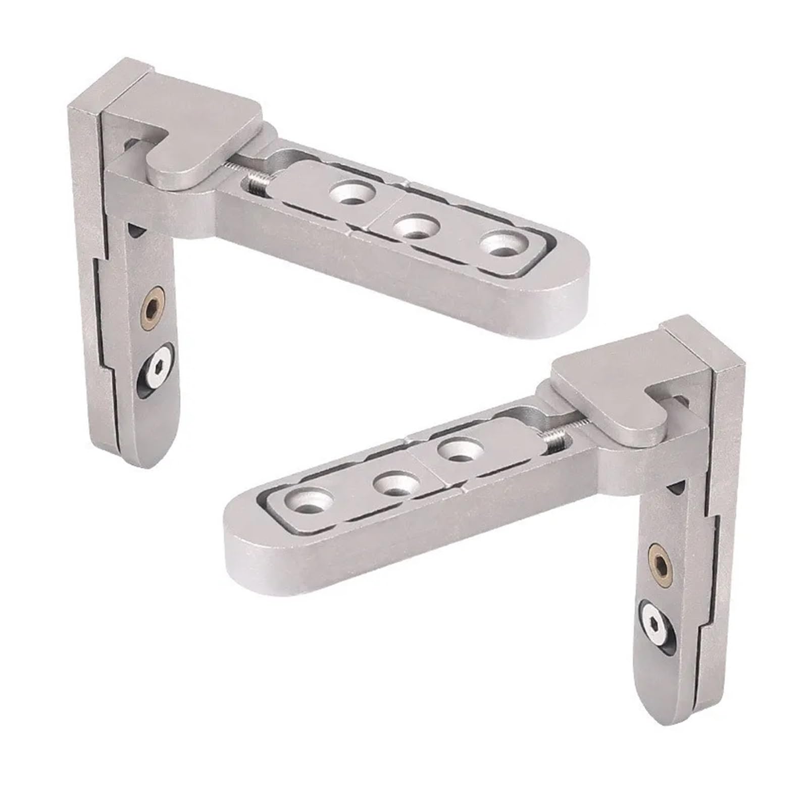 80kg Door Stainless Steel Adjustable Invisible Swing Wooden Door Hinge Hidden Pivoting Concealed Casting Hinge(Silver)