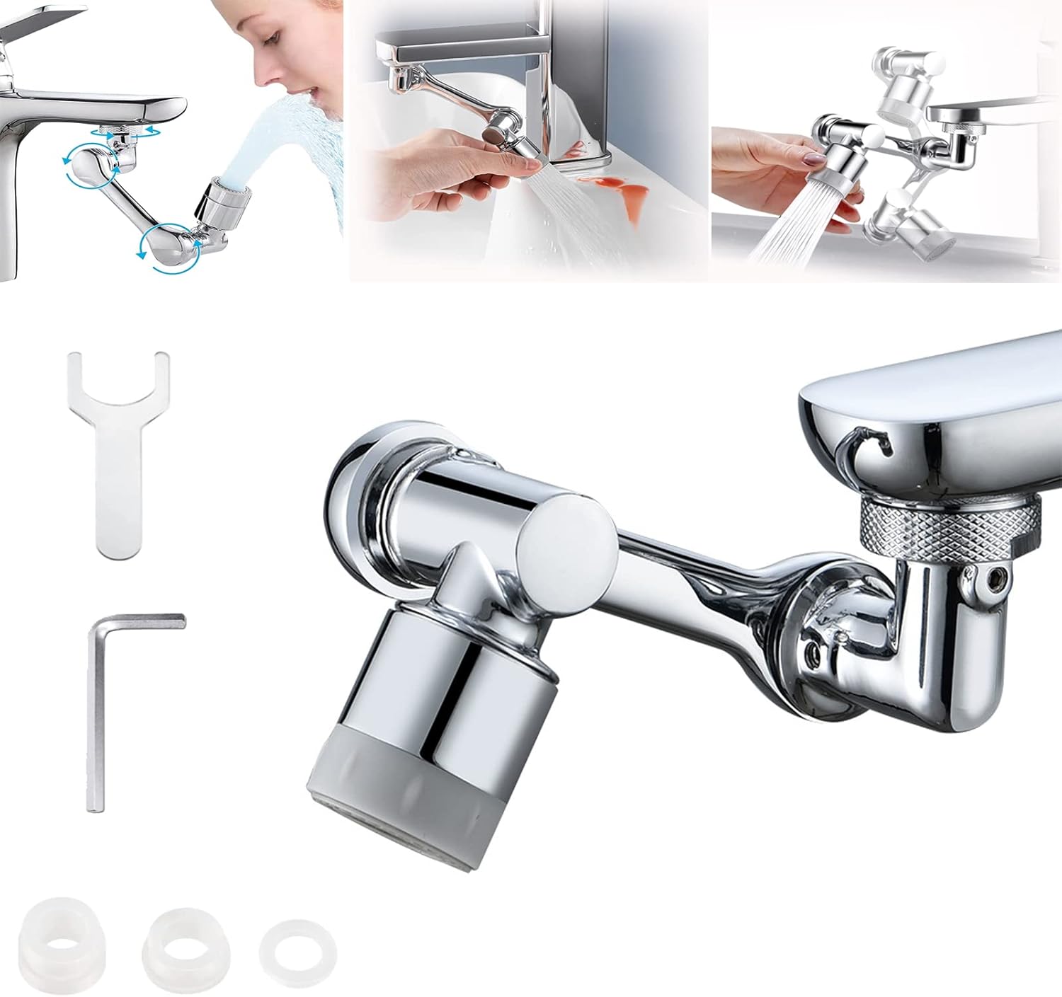 1080°Swivel Faucet Aerator,Kitchen Tap Spray Head Aerator with