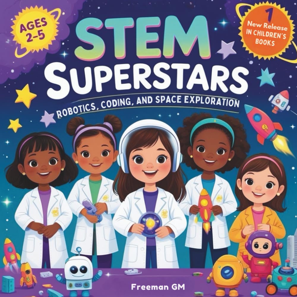 STEM Superstars: Toddler Girls’ First Science Adventures – Robotics, Coding, and Space Exploration: Simple Experiments & Playful Stories to Inspire Future Engineers and Astronauts – Ages 2-5