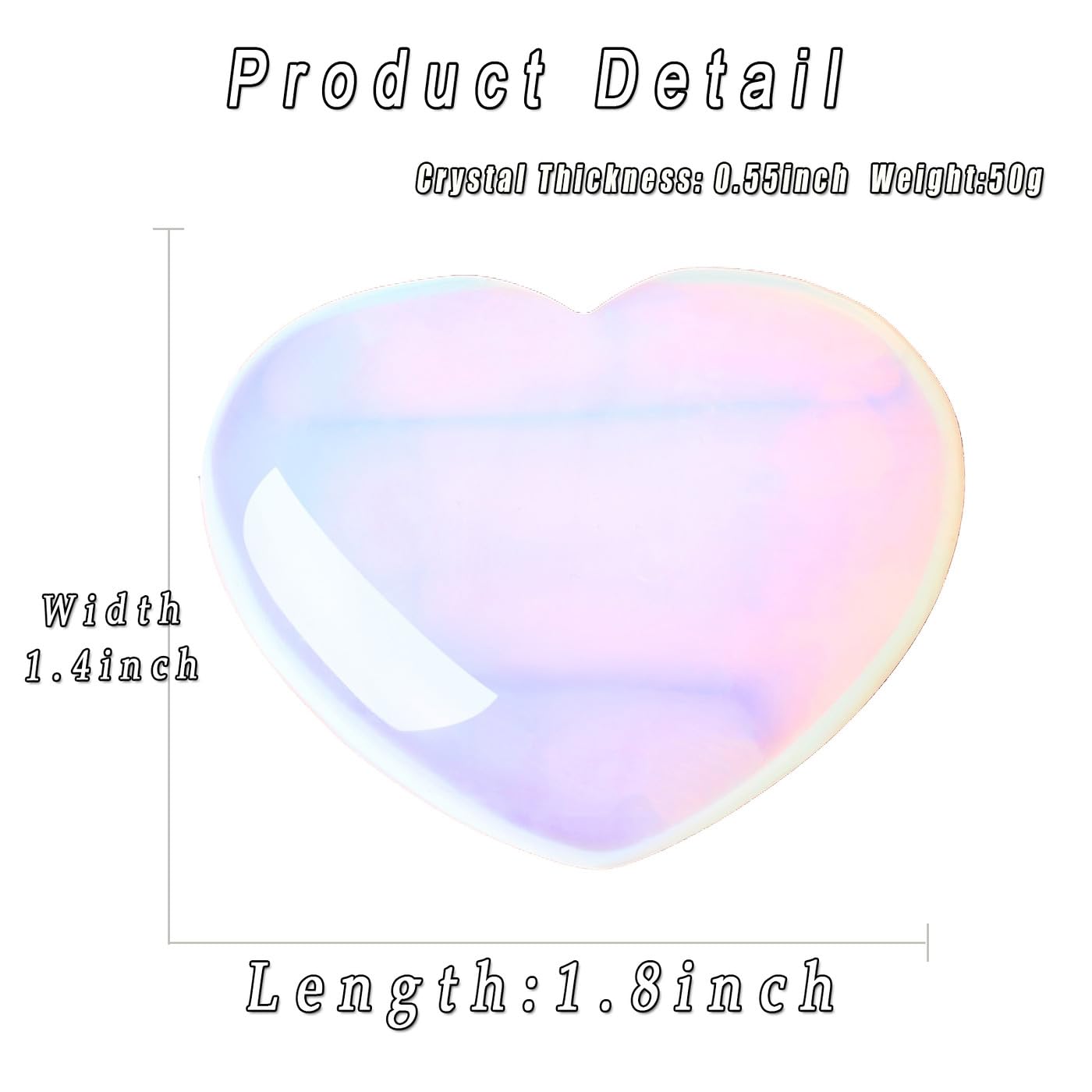 MAIBAOTA 45 mm Rose Quartz Crystals Large Heart Stone Healing Crystals Gifts for Women Natural Reiki Gemstone Polished Heart Shaped Rocks Meditation