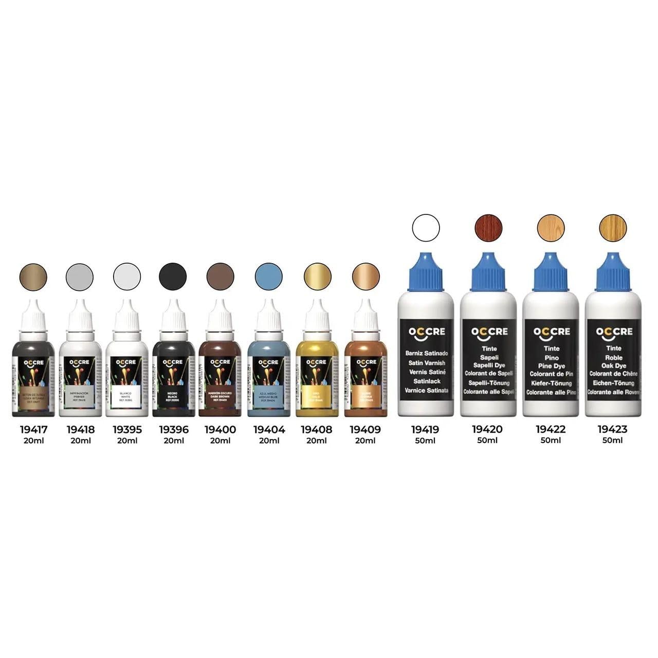 Occre Ref 90513 - Pack of HMS Terror Acrylic Paints - 8 x 30 ml + 4 x 100 ml