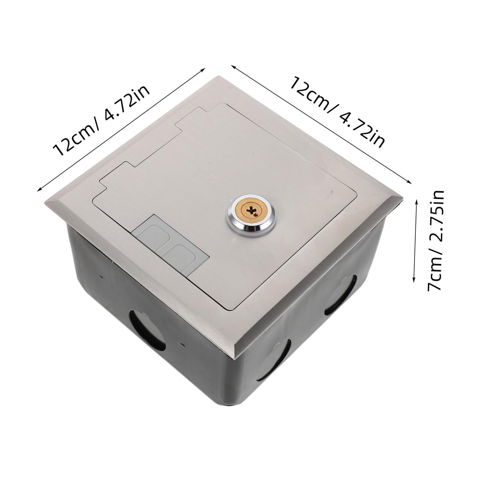 Operitacx Unterputzsteckdose Bodensteckdose Wasserdichte Steckdosenabdeckung Einbausteckdose Bodensteckdosenfeld Versenkte Flache Versteckte Steckdose Versenkte Flache Steckdose