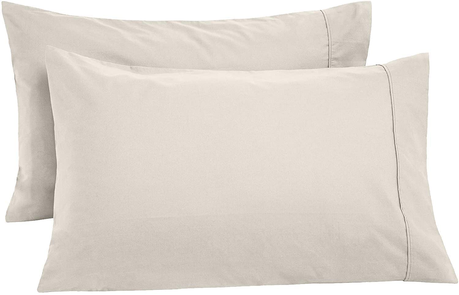 Premium Microfiber Pillow Covers – Pack of 2 | 1800 Series, Cream Color, 16x24 Inches, Ultra-Soft & Durable-image-41