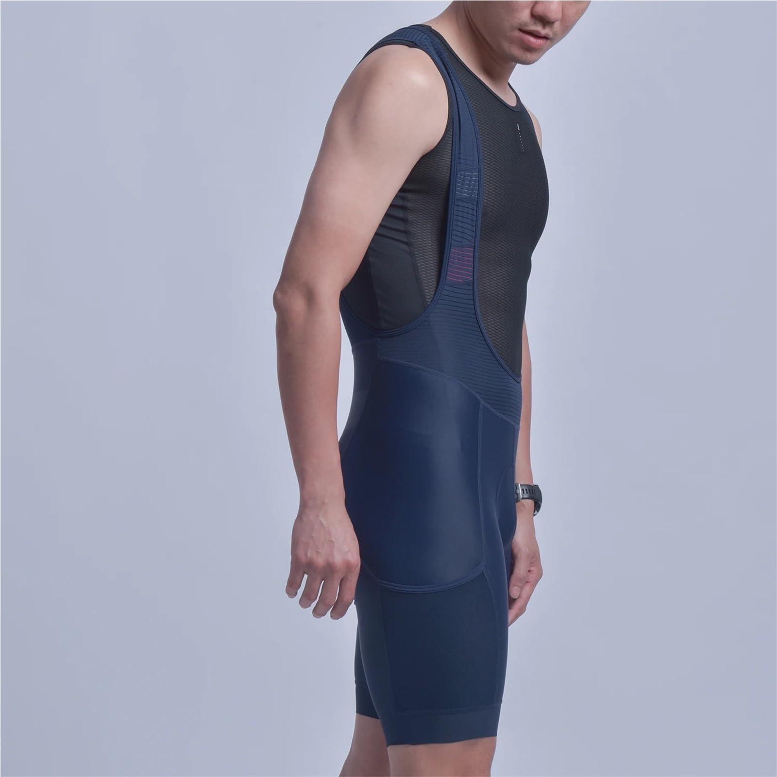 Pantaloncini da Ciclismo con Bretelle, Tasca Laterale con fondello, for 7-8 Ore Pantaloncini da Ciclismo con Bretelle per Gli Uomini(XXL)