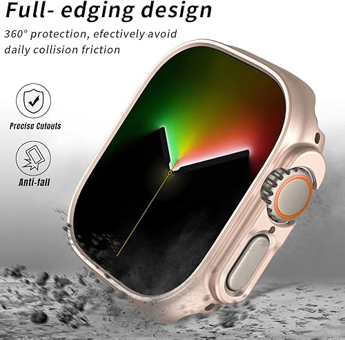 Miniatura 5 de DYPERO Matte Cover for Apple Watch Series 78 41mm45mm Protective Bumper Hard PC Frame Protector Case for iwatch Series8 ProUltra 49mm (Color  Ice