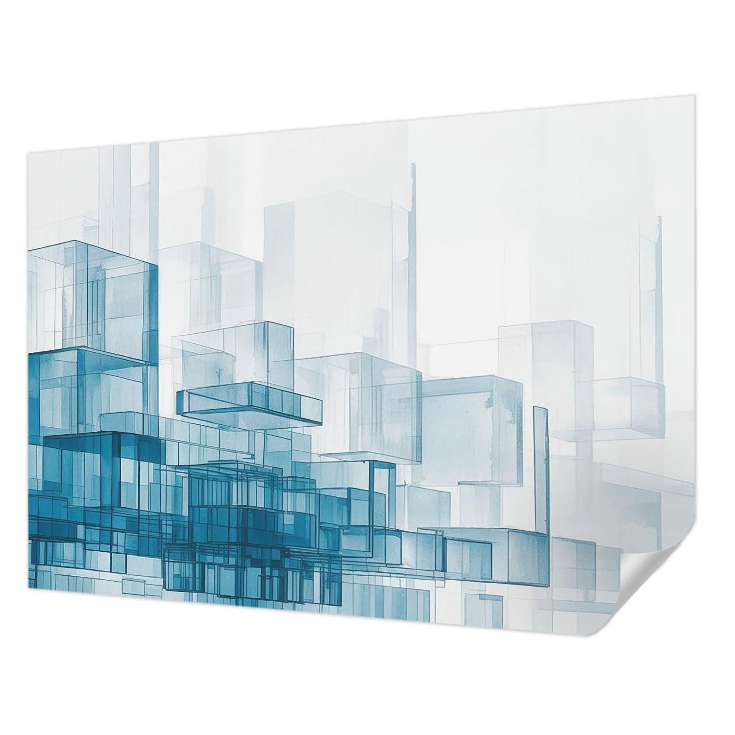 Papier peint autocollant 312x219 décoration intérieure cubes Tulup