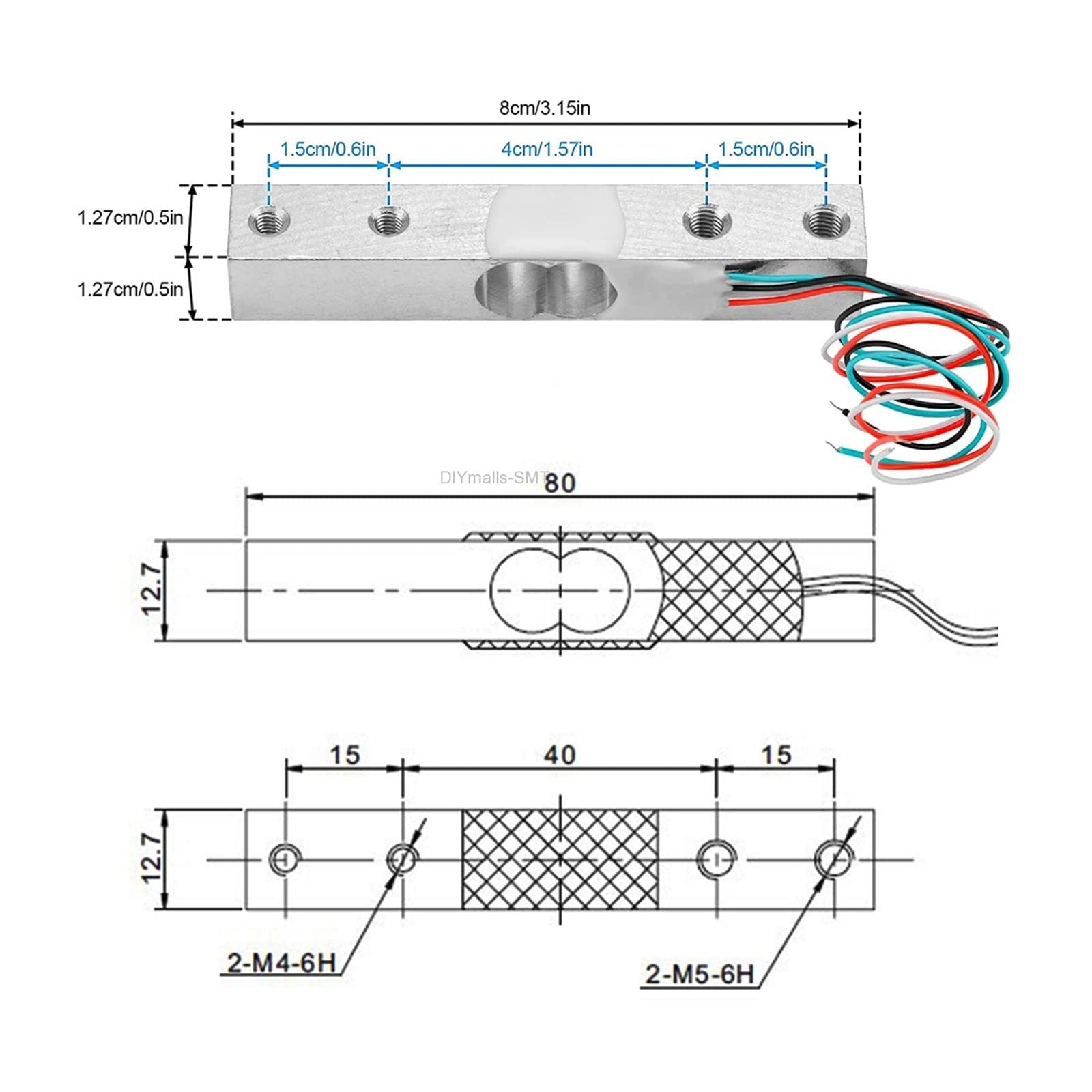Célula de carga 5 Buah Sensor Beban Mikro Sel Berat Elektronik Skala Aluminio Paduan Berat Sensor Tekanan 1KG 2KG 3KG 5KG 10KG 20KG sensor de peso de celda de carga(20KG(5pcs))