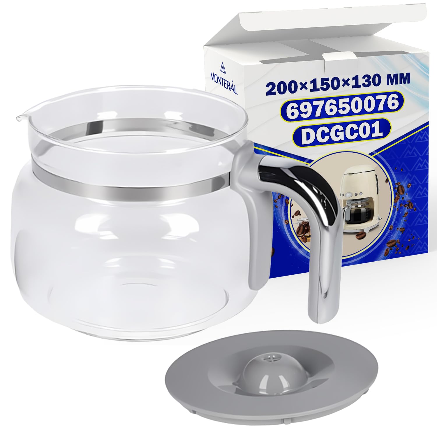 Verseuse pour Machine à Café avec Couvercle 200x150x130 mm DCGC01 pour Smeg | Garantie de 10 Ans - MONTERAL