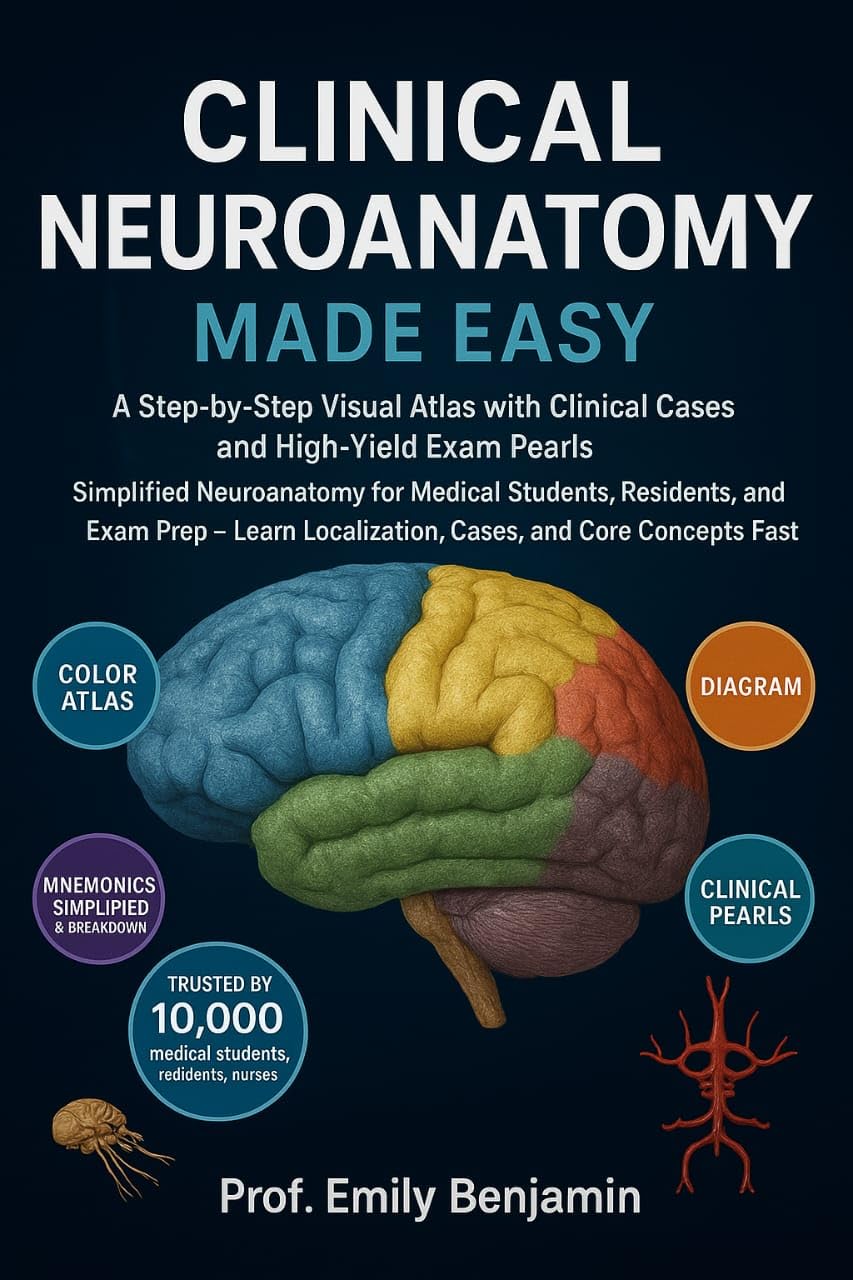 Clinical Neuroanatomy Made Easy: A Step-by-Step Visual Atlas with Clinical Cases and High-Yield Exam Pearls - Simplified Neuroanatomy for Medical Students, Residents, and Exam Prep – Learn Localizat