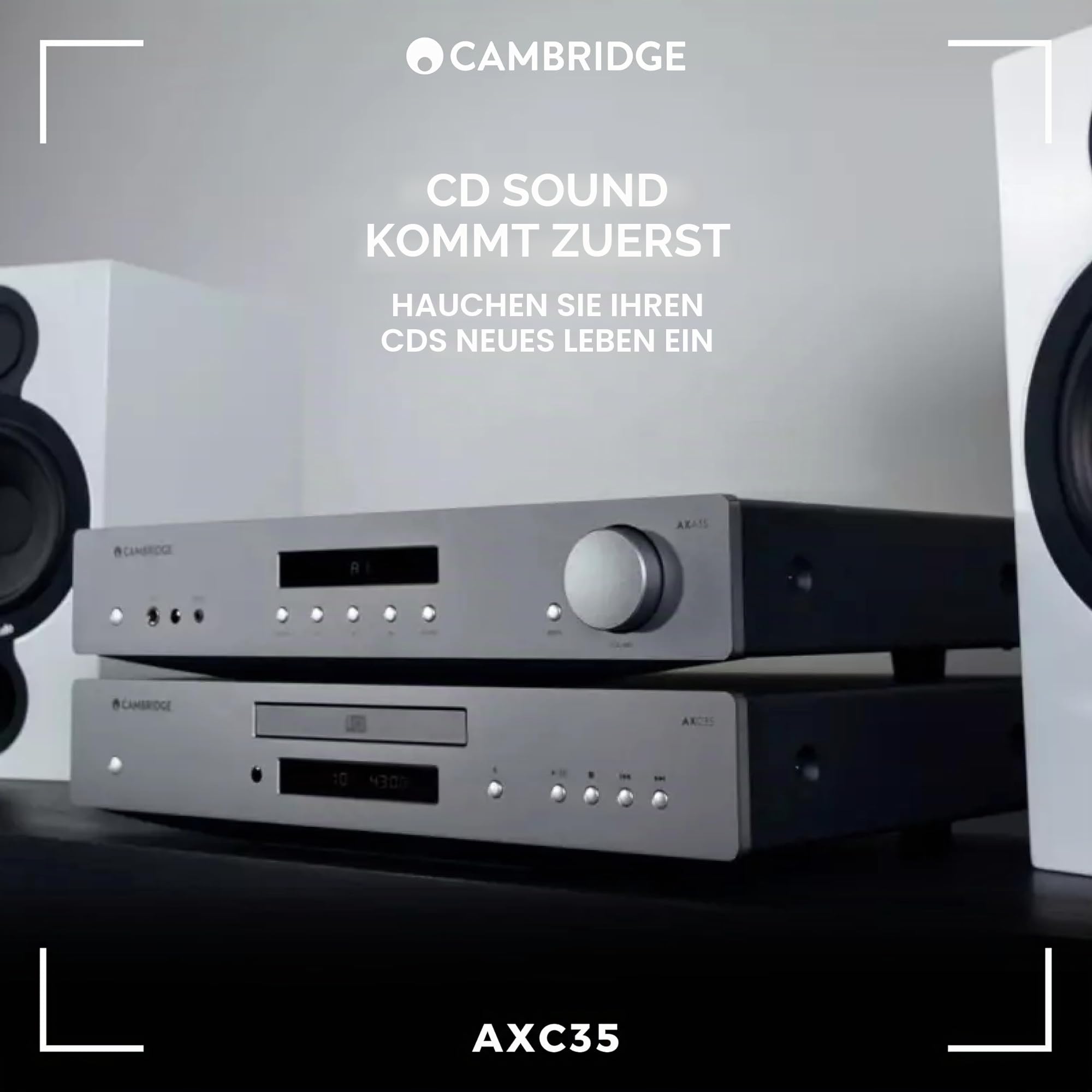 Cambridge Audio AXC35 – CD-Player, HiFi-CD-Player mit lückenloser Wiedergabe, Wolfson DAC & Digitalausgang für Heimstereoanlage – Lunar Grey