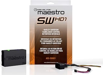 Idatalink Maestro ADS-SW-HD1 Harley Davidson Radio Replacement Kit Install a new Radio and retain Handlebar Audio Controls in Select 1996-13 Harley-Davidson Motorcycles