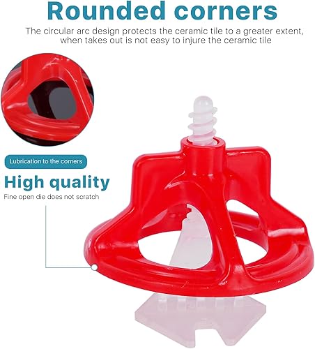 Miniatura 6 de Tile anti-lippage Sistema de nivelación de azulejos placas base y kit (blanco18inch 300 Base+100 tapas)