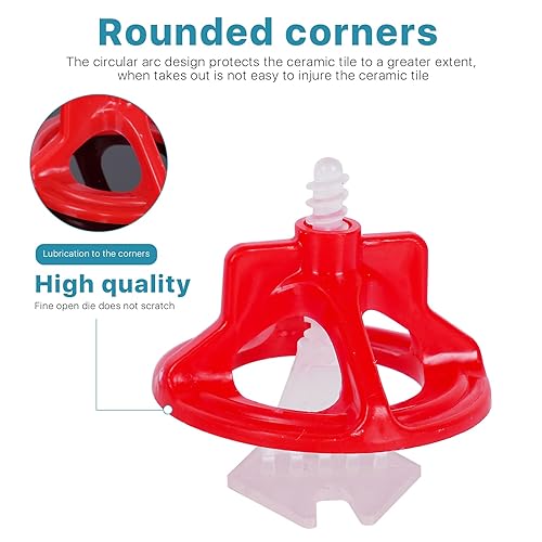 Miniatura 6 de Tile anti-lippage Sistema de nivelación de azulejos placas base y kit (blanco18inch 300 Base+100 tapas)