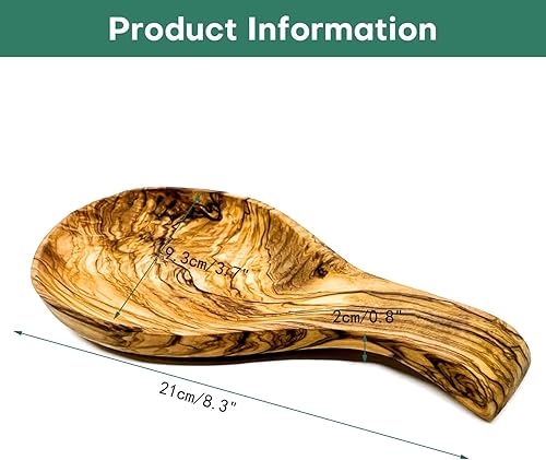 Miniatura 6 de Soporte para cucharas de madera de nogal de 8.3 pulgadas (Oliva-1pcs)