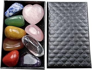 naixue Cry-stals Cry-stalss 10 * 8 * 3 Cry-stalss Kit 7 Chakra Love Heart Irregular Cry-stals Stone Yoga Stone Cry-stalss for Energy Balancing Meditation