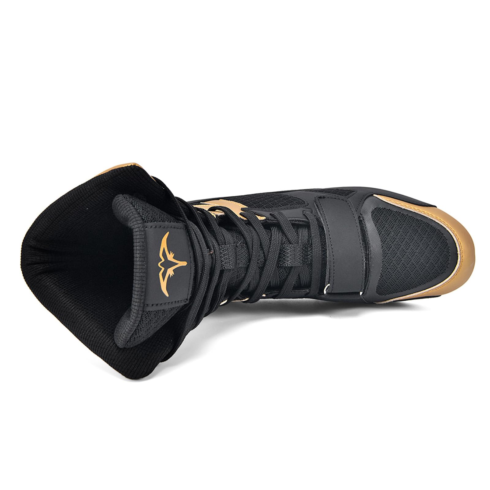 Zapatillas Boxeo Hombre Zapatillas Lucha Libre Profesional Caña Alta | Malla transpirable Correa en el tobillo Suelas antideslizantes Ligero Artes marciales Combate Entrenamiento físico