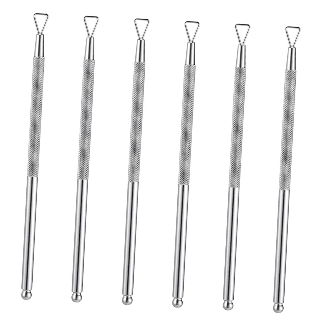 BESTYASH 6Pcs Nail Gel Remover Kit with Stainless Steel Cuticle Pusher Tool Nail Polish Scraper for Effortless Polish Removal and Cuticle Care for All Skin Types