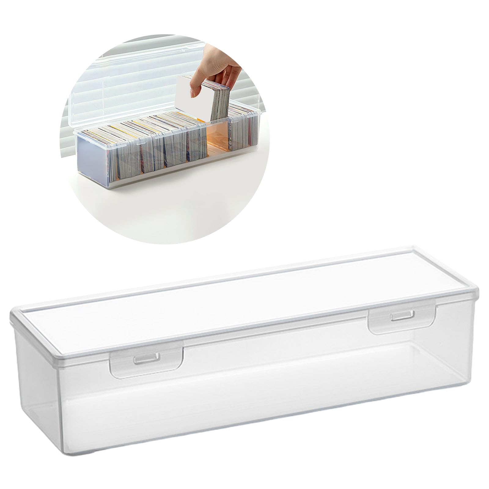 Aggiornamenti Grande Capacità Scatola di Immagazzinaggio Portacarte Custodia con Divisori Multifunzione Card Collection Box per Collezionisti