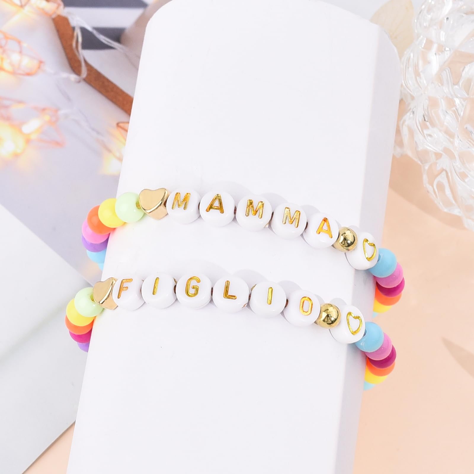 BOCHOI Bracciale Madre Figlia Braccial Ragazze Regalo per la Scuola Regali per il Primo Giorno di Scuola Ritorno a scuola Braccialetto con Regalo di Compleanno per Ragazze