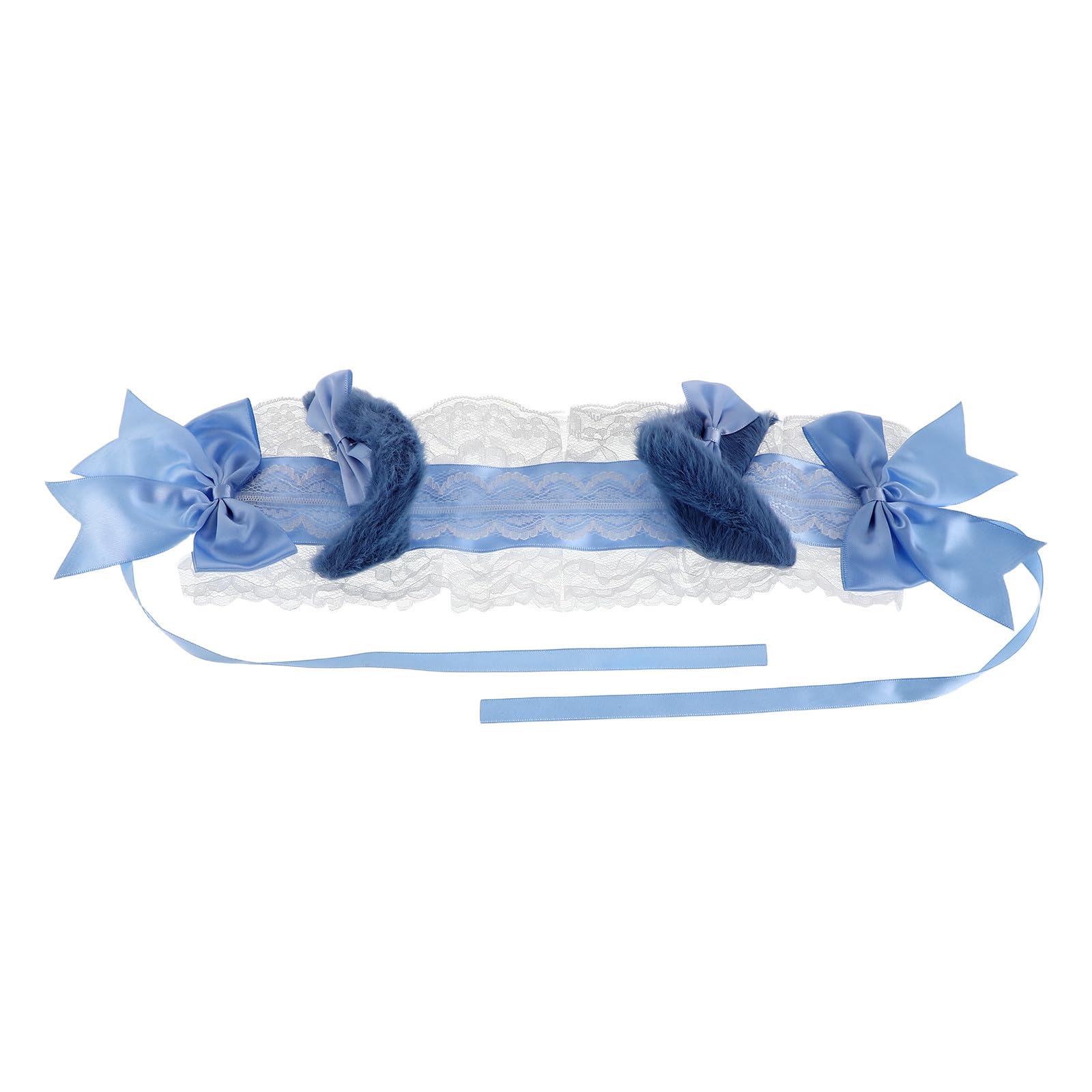 Tofficu 4 Pièces Bandeau Oreilles de Chat Lolita Nœud, Coiffe pour Femmes
