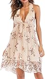 Frauen reizvolles festes Sleeveless glÃ¤nzendes Minikleid Pailletten luftige Sommer Beach Kleid Party Damen elegant billige Kleider Coole schÃ¶nes Maxi Kurzarm