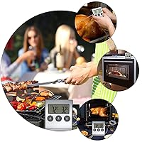 Vista 8 de Practical Kitchen Food Thermometer with Clip Oven Thermometer Accurate Cooking Temperature Gauge for BBQ Meat Baking Household Use