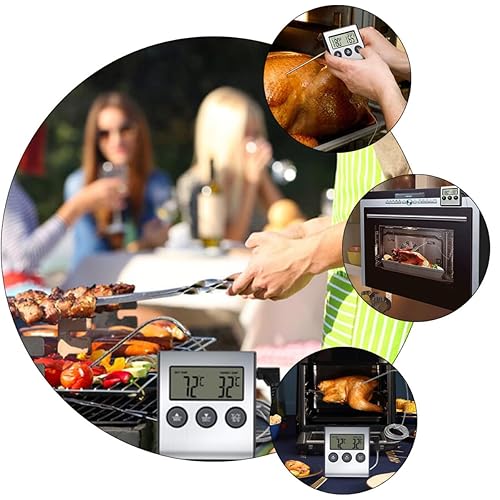 Miniatura 8 de Practical Kitchen Food Thermometer with Clip Oven Thermometer Accurate Cooking Temperature Gauge for BBQ Meat Baking Household Use