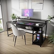 Riyan Luxiwood® Trio Computer Table in Engineering Wood for Home & Office, Simple Style Desk, Scratch Resistance Surface. (Large, Brown)