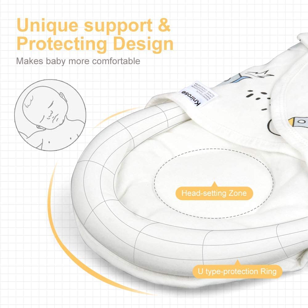 Premium Soft Cotton Baby Swaddle Blankets, Unisex Baby Blanket Wrap for Newborn Baby Boys Girls, Skin Friendly Wearable Swaddling Sleep Sack Calms Startle Reflex (Planet, White, 0-3 Months) - Image 3