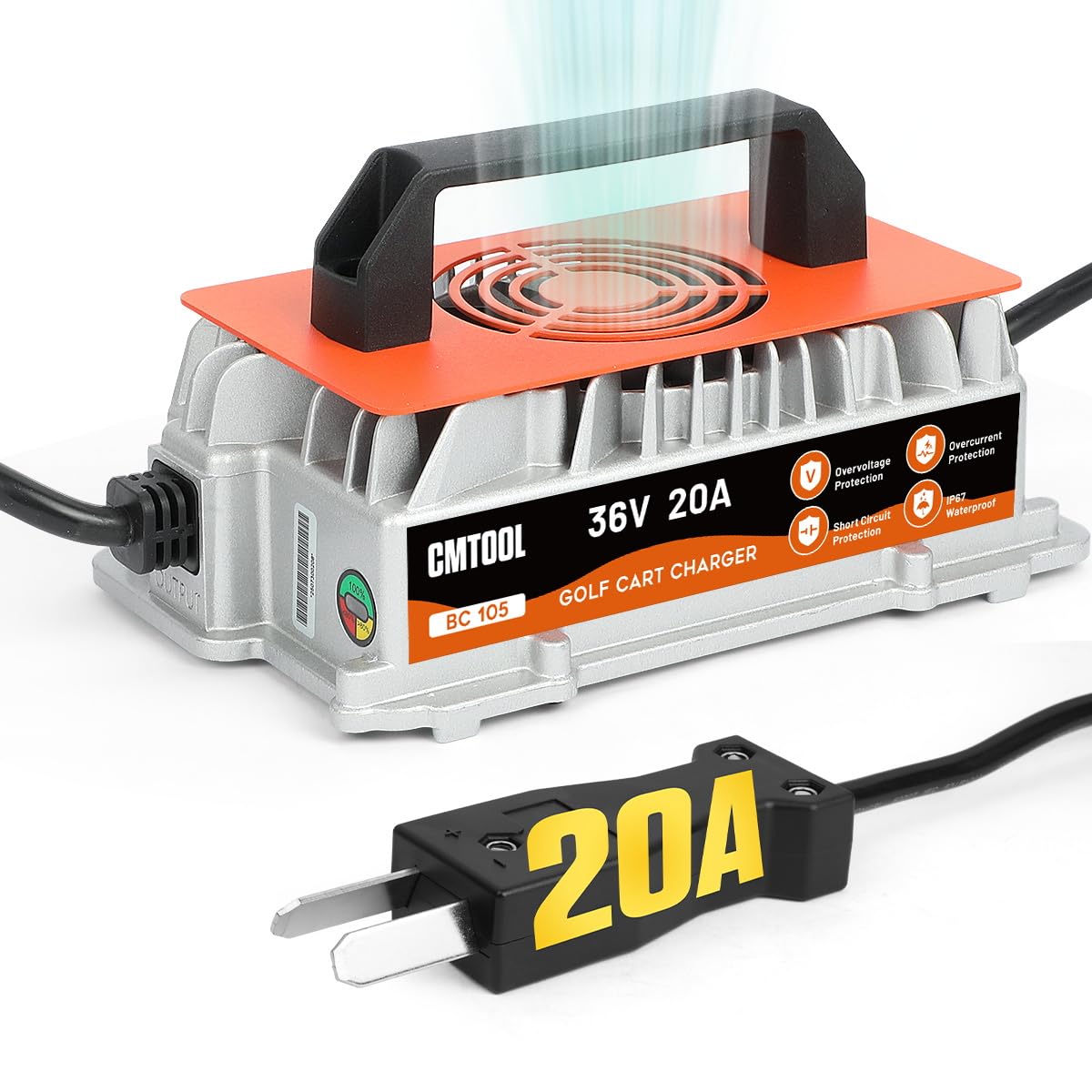 CMTOOL 20 Amp 36 Volt Golf Cart Battery Charger