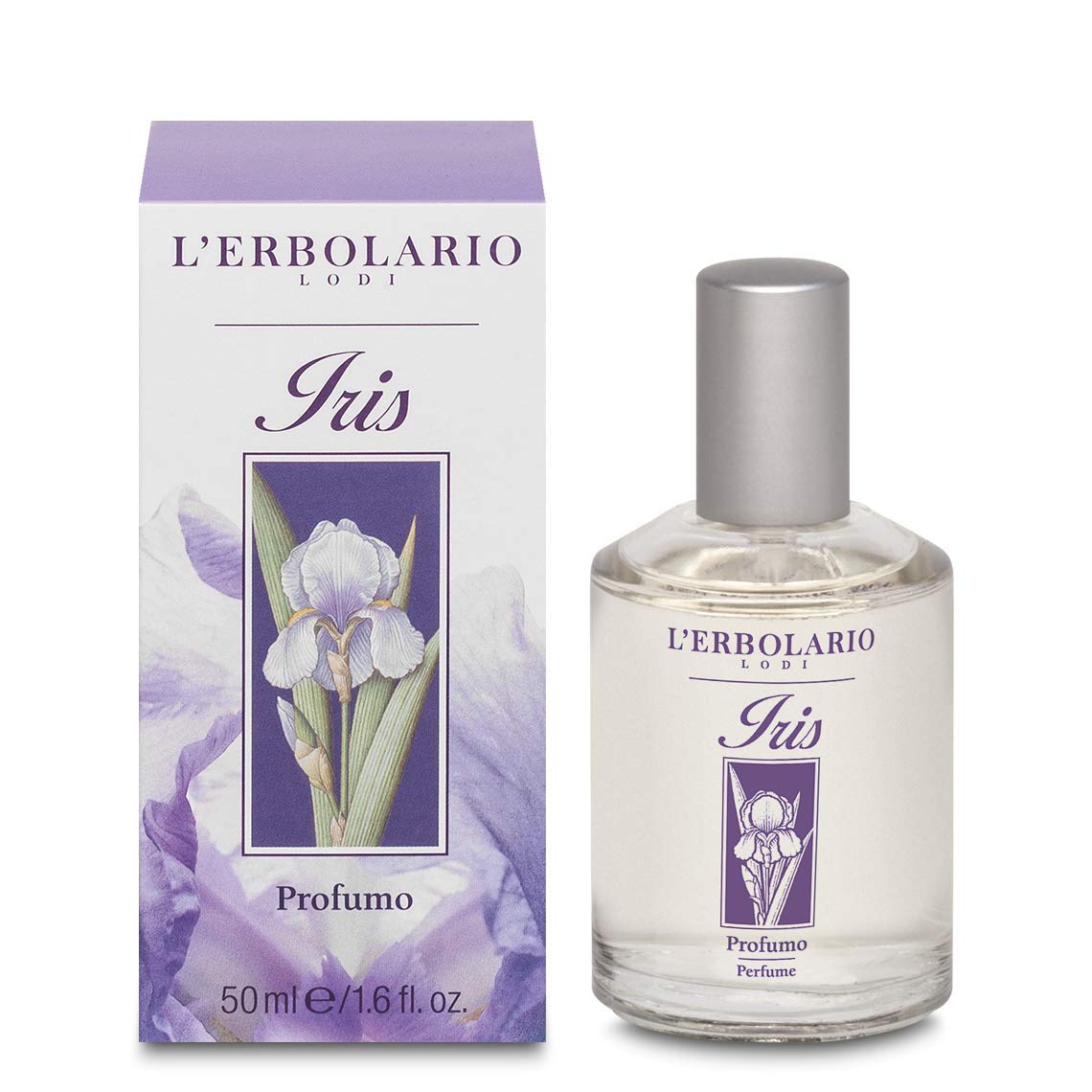 Compatibile con L'Erbolario Confezione regalo Duo Profumo Iris + in OMAGGIO elegante sacchetto in raso.