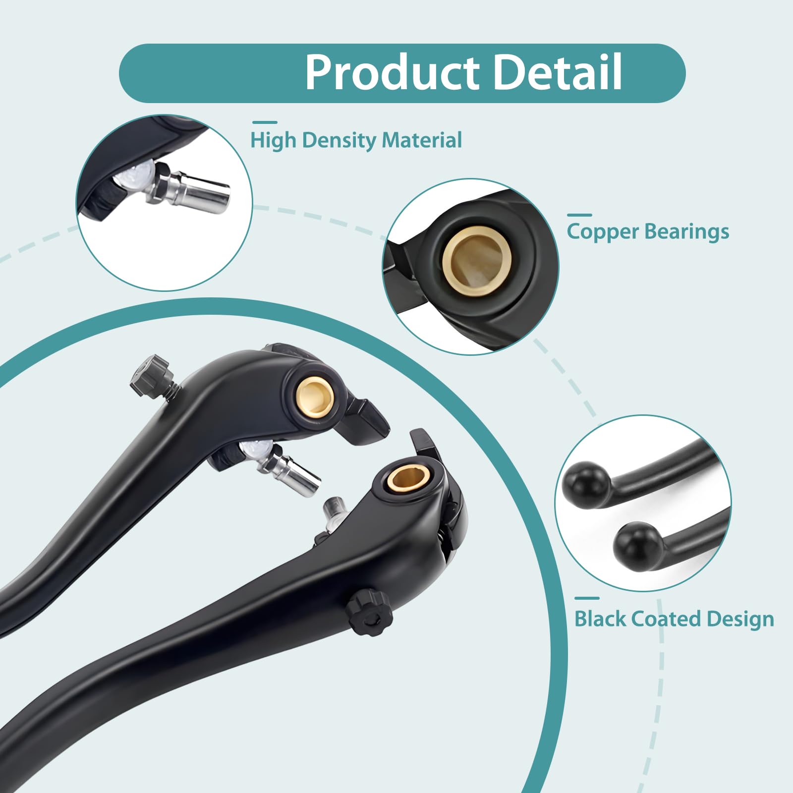 Leva del freno della frizione del motociclo robusta e durevole Compatibile con Ducati 749 848 EVO 999 1098 1198 1199 Streetfighter 1100 Monster 1100 EVO Multistrada 1200 Black