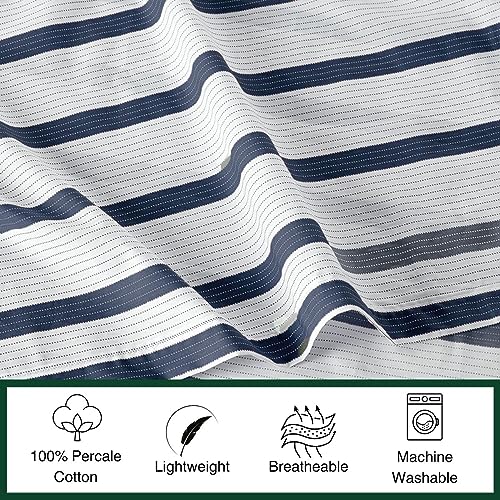 Image of Lacoste Archive Sheet Set, Queen, Zen Blue