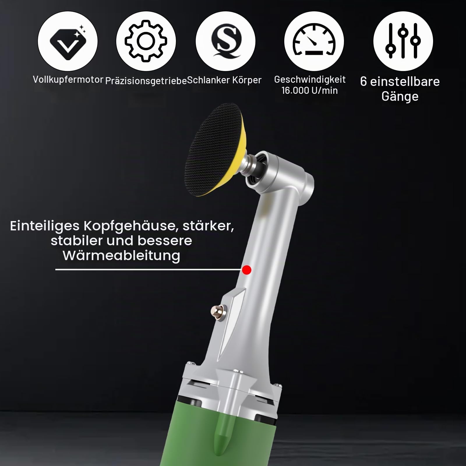 Professioneller Geradschleifer 450 W, Werkzeug zur Restaurierung von Fliesenfugen, elektrisches Drehwerkzeug, 6 Geschwindigkeiten, 16000 U/min, Zange 3 mm, Poliermaschine für Schmuck, Holz, Stein