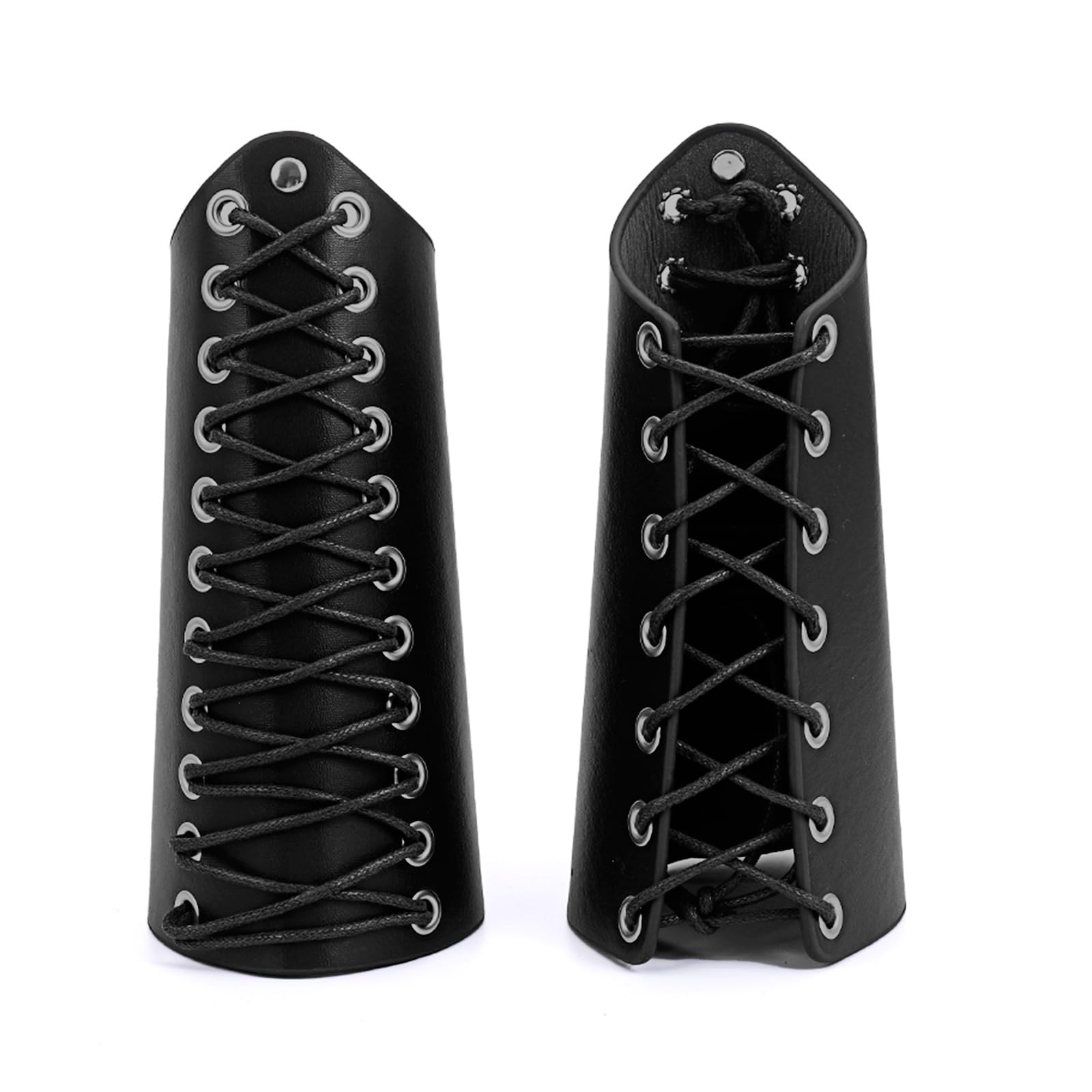 HHCSVJHS Medieval Leather Bracers Gauntlets men & women, Lacing Up Arm Guards for Viking Warriors, Halloween, Cosplay & LARP