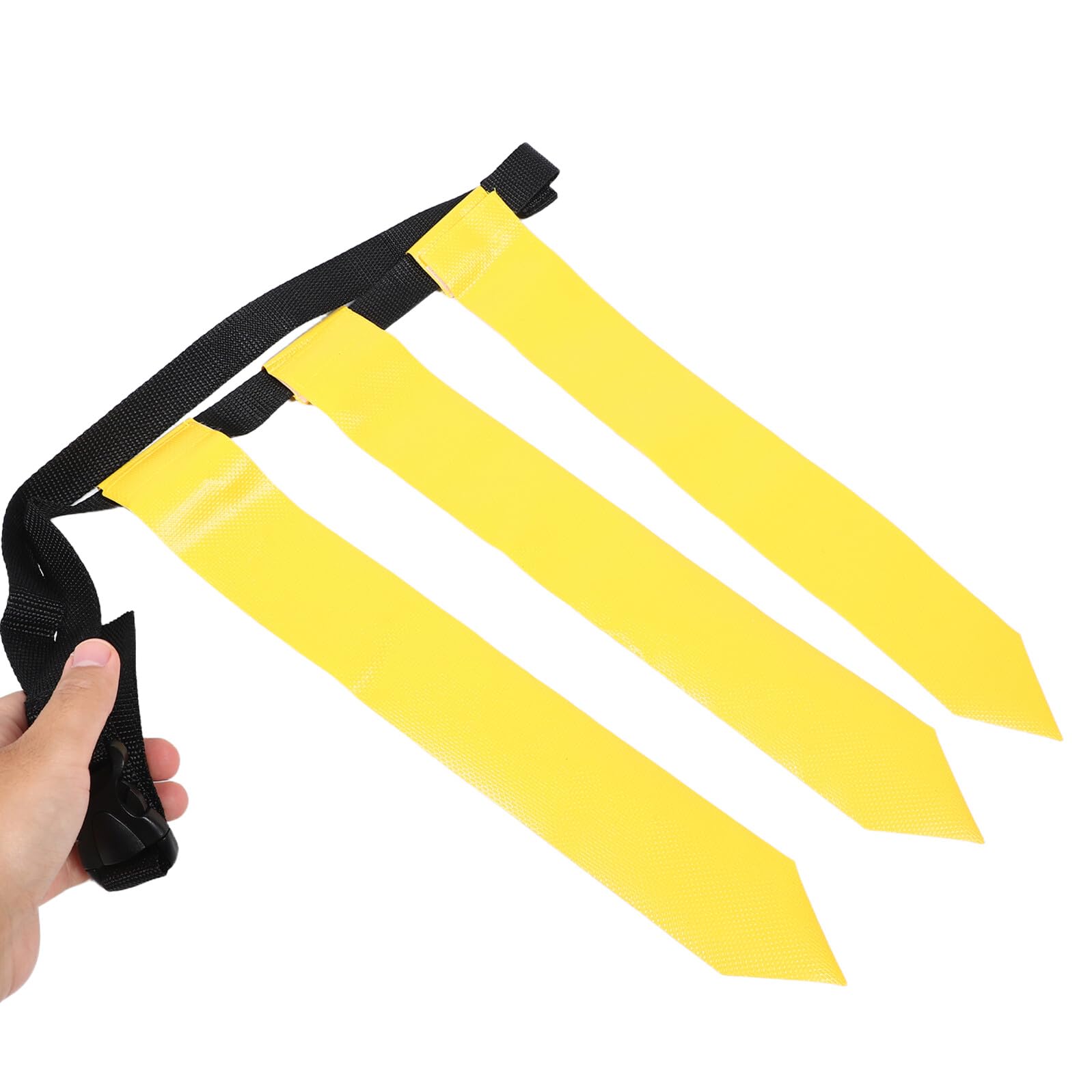 GALPADA 2 Cinturones de Flag Football Ajustables para Adultos y Jóvenes Set con Banderines Amarillos y Rojos de Nailon y PVC Kit Deportivo Portátil con Bolsa de Almacenamiento para