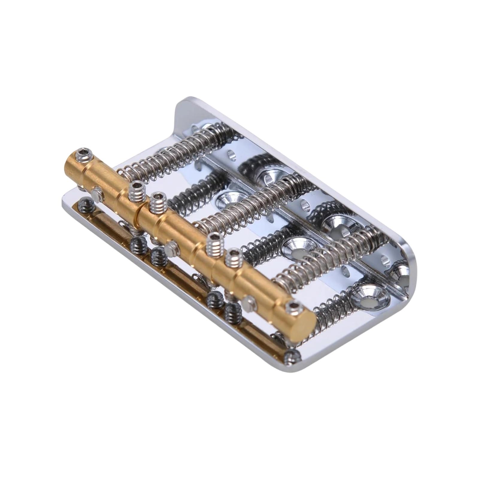 Mostek Gitarowy Gitara Elektryczna Hardtail Stały Mostek Żelazna Płyta Mosiężne Chromowane Siodełka(Brass)
